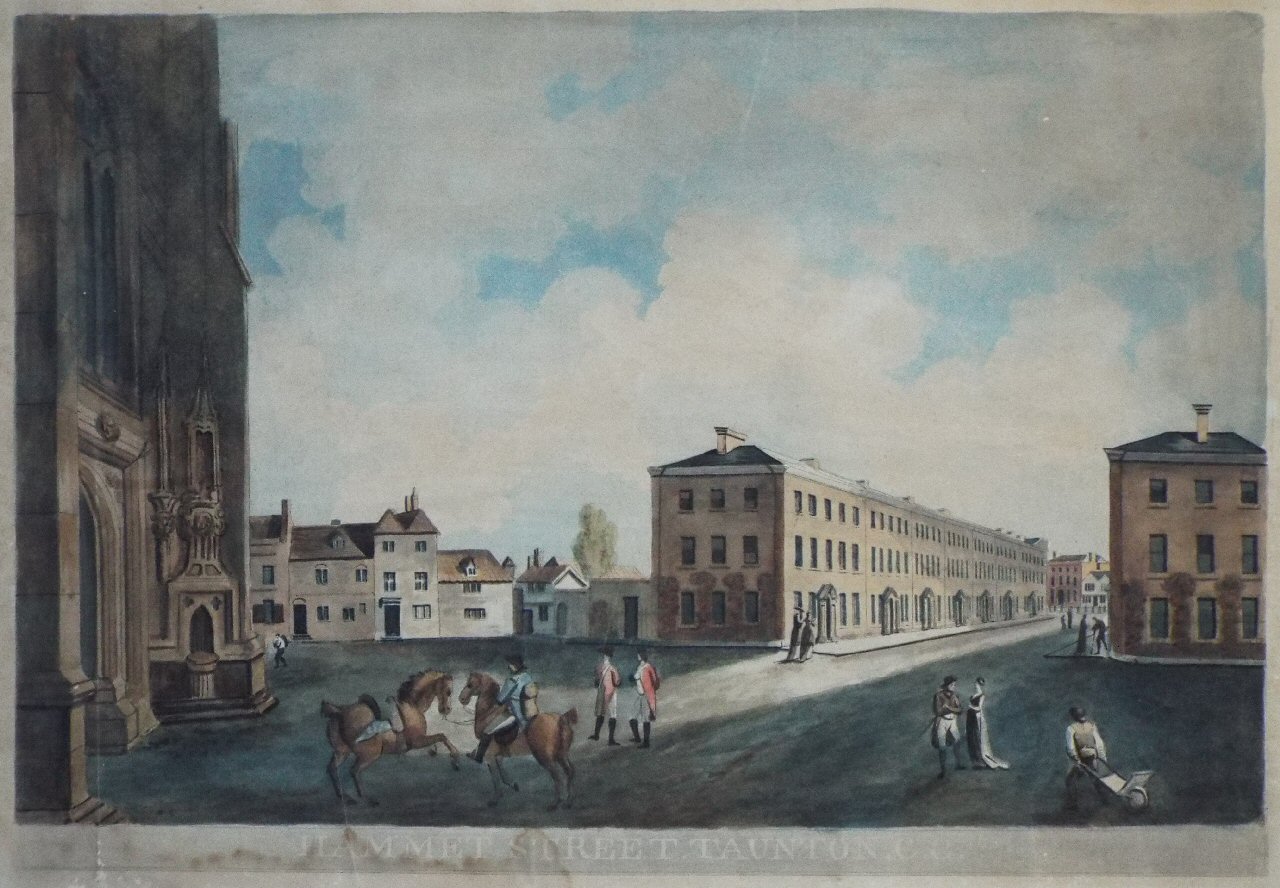 Aquatint - Hammet Street, Taunton. C.C.